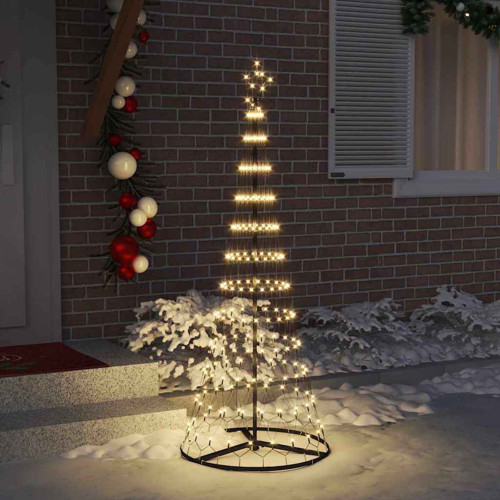 VidaXL LED Kerstboom met 230 LED Warmwit 71 x 71 x 184.5 cm Metaal