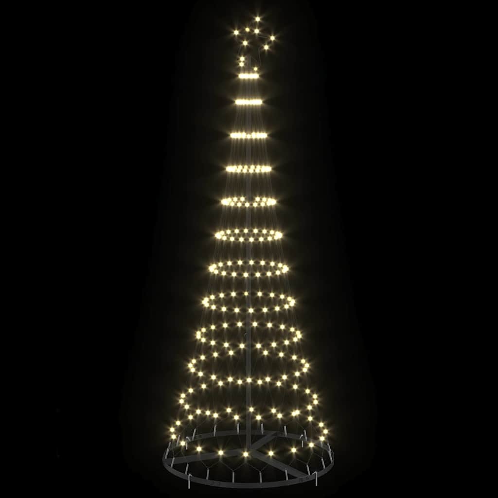 VidaXL LED Kerstboom met 230 LED Warmwit 71 x 71 x 184.5 cm Metaal