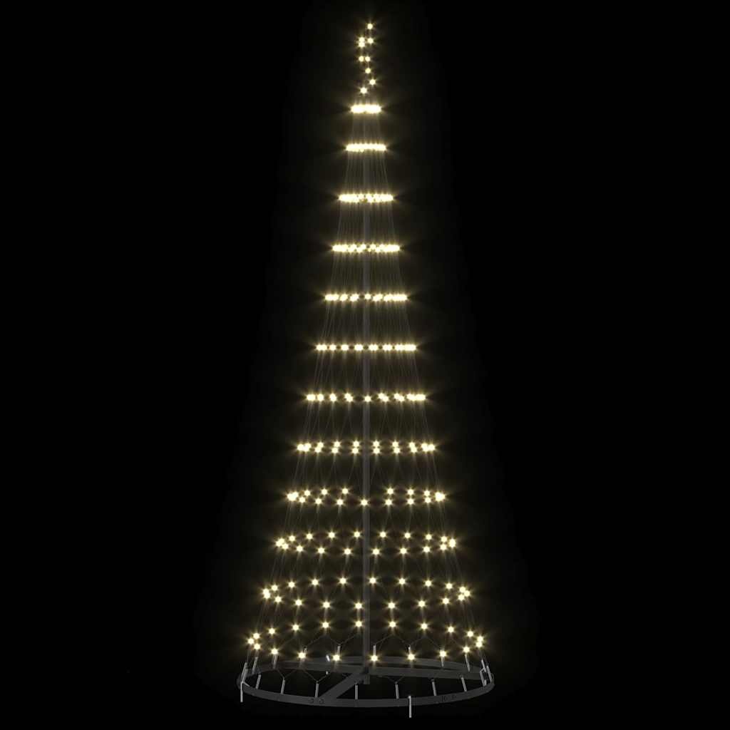 VidaXL LED Kerstboom met 230 LED Warmwit 71 x 71 x 184.5 cm Metaal