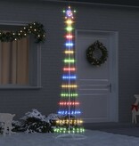 VidaXL LED Kerstboom met 290 LED Multikleur 70 x 70 x 250 cm Metaal