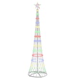 VidaXL LED Kerstboom met 290 LED Multikleur 70 x 70 x 250 cm Metaal