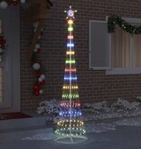 VidaXL LED Kerstboom met 290 LED Multikleur 70 x 70 x 250 cm Metaal