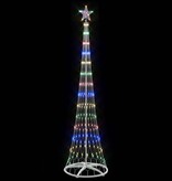 VidaXL LED Kerstboom met 290 LED Multikleur 70 x 70 x 250 cm Metaal