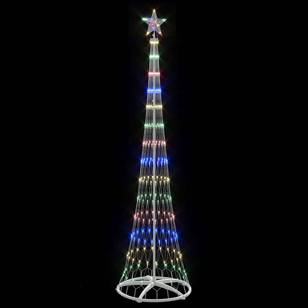 VidaXL LED Kerstboom met 290 LED Multikleur 70 x 70 x 250 cm Metaal