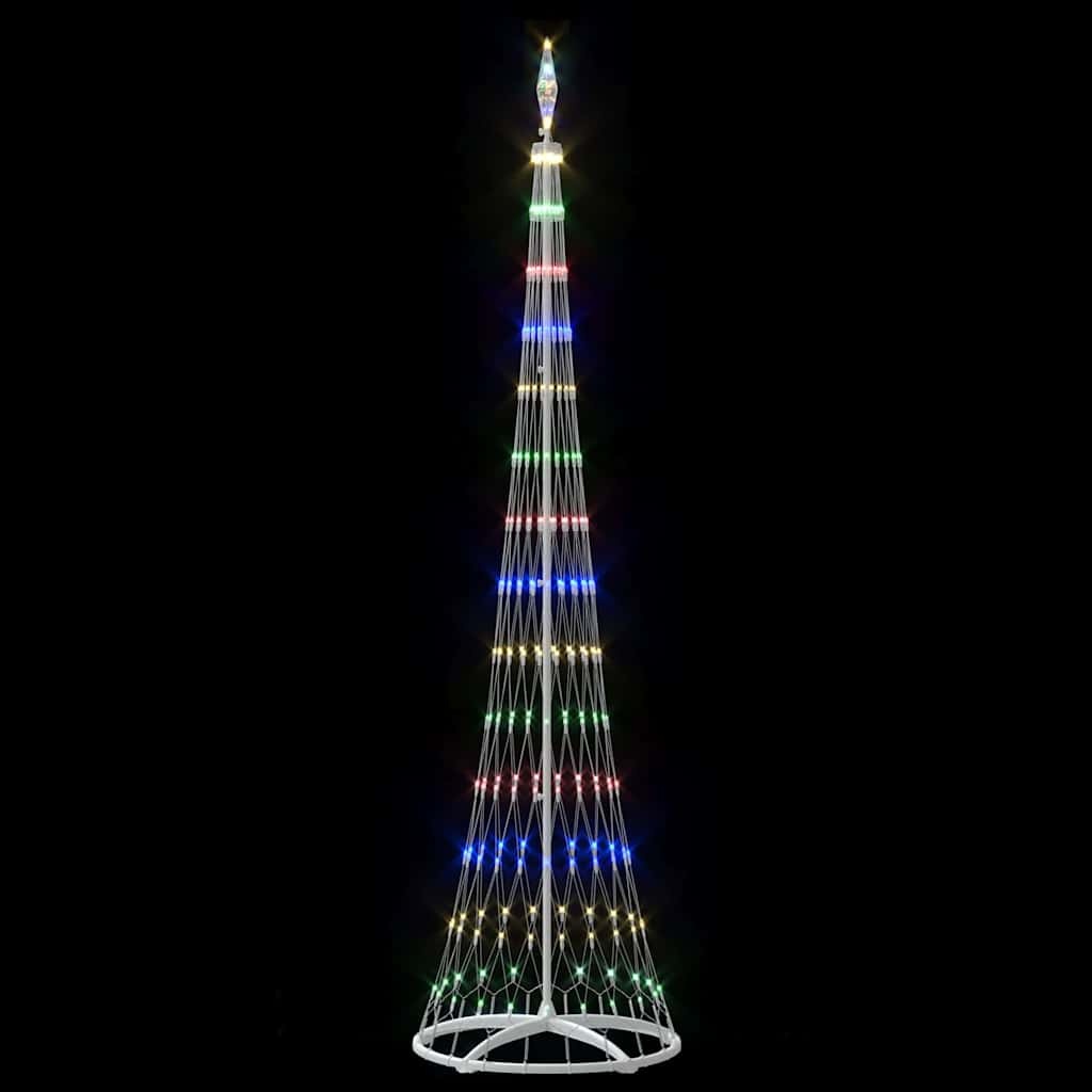 VidaXL LED Kerstboom met 290 LED Multikleur 70 x 70 x 250 cm Metaal
