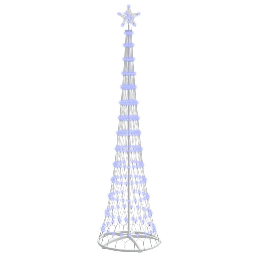 VidaXL LED Kerstboom met 290 LED Blauw 70 x 70 x 250 cm Metaal
