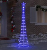 VidaXL LED Kerstboom met 290 LED Blauw 70 x 70 x 250 cm Metaal