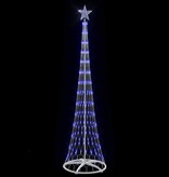 VidaXL LED Kerstboom met 290 LED Blauw 70 x 70 x 250 cm Metaal