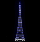 VidaXL LED Kerstboom met 290 LED Blauw 70 x 70 x 250 cm Metaal