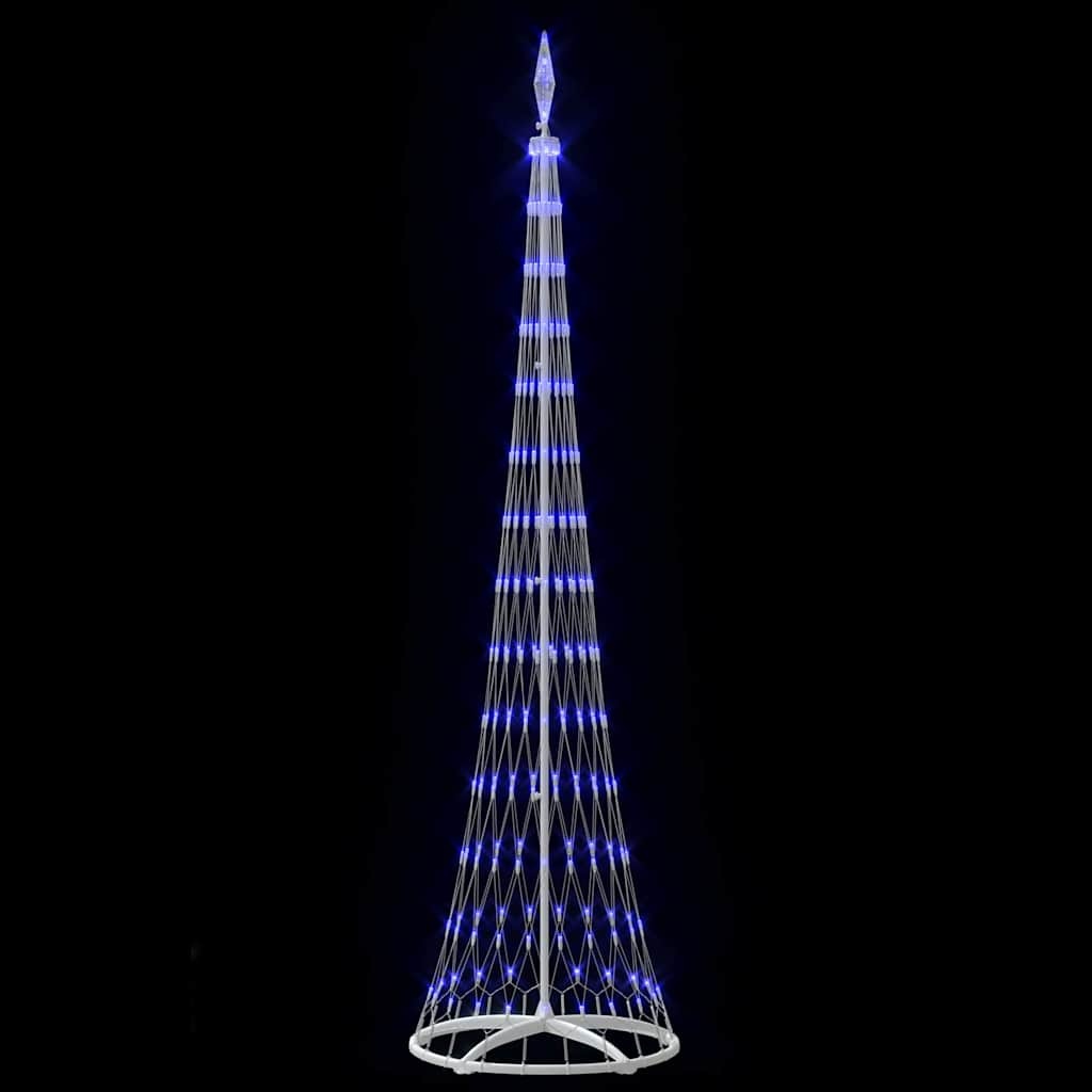 VidaXL LED Kerstboom met 290 LED Blauw 70 x 70 x 250 cm Metaal