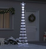 VidaXL LED Kerstboom met 290 LED Koudwit 70 x 70 x 250 cm Metaal