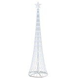 VidaXL LED Kerstboom met 290 LED Koudwit 70 x 70 x 250 cm Metaal