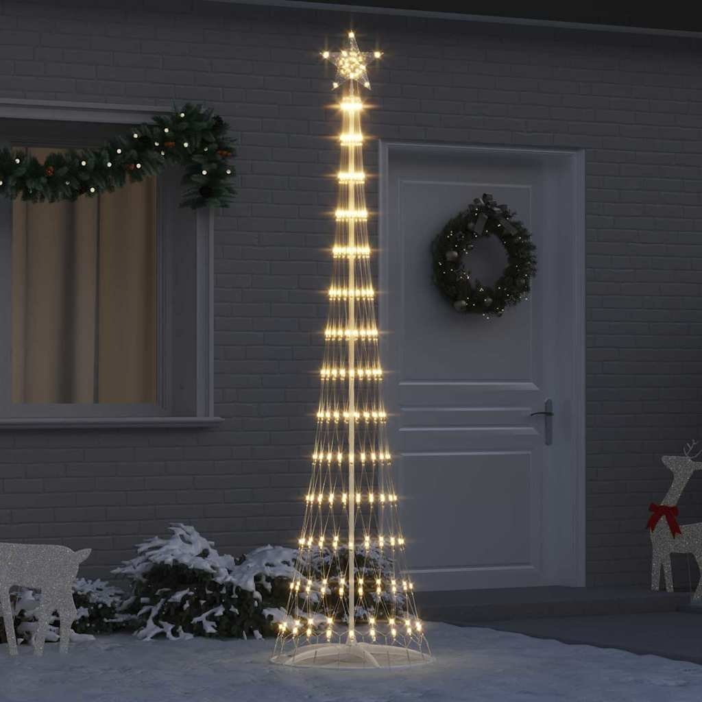 VidaXL LED Kerstboom met 290 LED Warmwit 70 x 70 x 250 cm Metaal