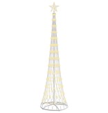 VidaXL LED Kerstboom met 290 LED Warmwit 70 x 70 x 250 cm Metaal