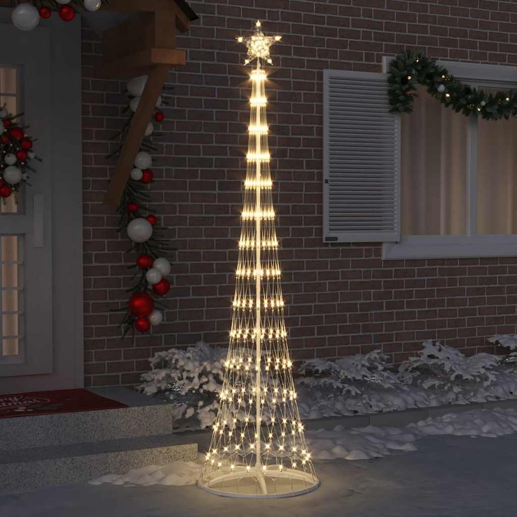 VidaXL LED Kerstboom met 290 LED Warmwit 70 x 70 x 250 cm Metaal
