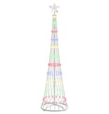 VidaXL LED Kerstboom met 230 LED Multikleur 51 x 51 x 190 cm Metaal