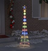 VidaXL LED Kerstboom met 230 LED Multikleur 51 x 51 x 190 cm Metaal