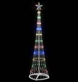 VidaXL LED Kerstboom met 230 LED Multikleur 51 x 51 x 190 cm Metaal