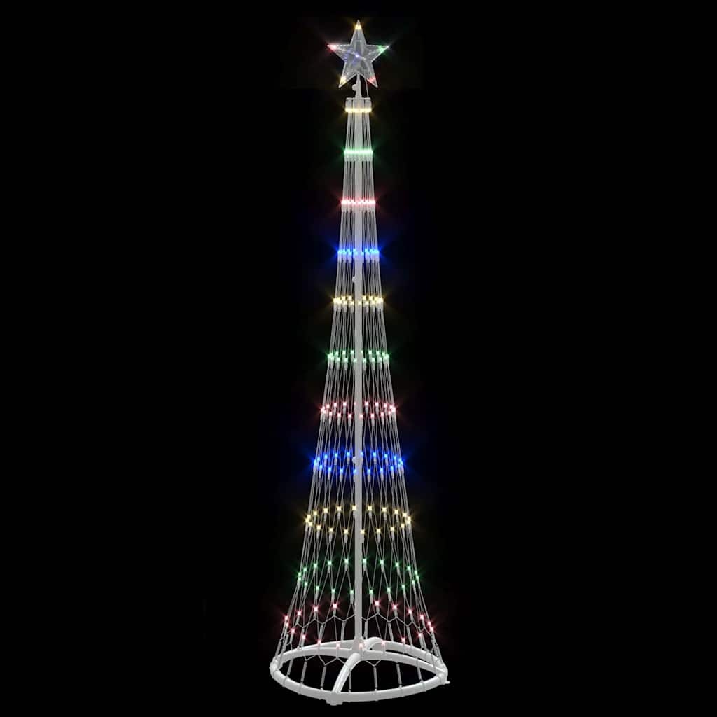 VidaXL LED Kerstboom met 230 LED Multikleur 51 x 51 x 190 cm Metaal