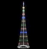 VidaXL LED Kerstboom met 230 LED Multikleur 51 x 51 x 190 cm Metaal