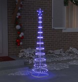 VidaXL LED Kerstboom met 230 LED Blauw 51 x 51 x 190 cm Metaal