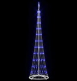 VidaXL LED Kerstboom met 230 LED Blauw 51 x 51 x 190 cm Metaal
