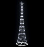 VidaXL LED Kerstboom met 230 LED Koudwit 51 x 51 x 190 cm Metaal