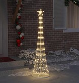 VidaXL LED Kerstboom met 230 LED Warmwit 51 x 51 x 190 cm Metaal