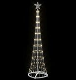 VidaXL LED Kerstboom met 230 LED Warmwit 51 x 51 x 190 cm Metaal