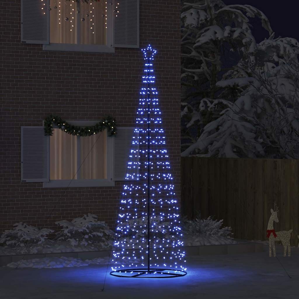 VidaXL LED Kerstboom met 800 LED met grondpennen Blauw 400 cm IJzer