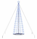 VidaXL LED Kerstboom met 800 LED met grondpennen Blauw 400 cm IJzer