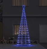 VidaXL LED Kerstboom met 800 LED met grondpennen Blauw 400 cm IJzer
