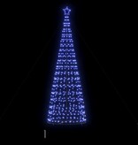 VidaXL LED Kerstboom met 800 LED met grondpennen Blauw 400 cm IJzer