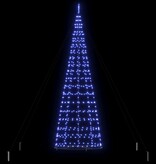 VidaXL LED Kerstboom met 800 LED met grondpennen Blauw 400 cm IJzer
