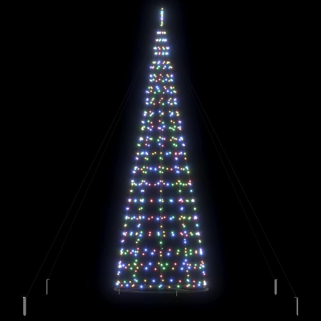 VidaXL LED Kerstboom met 800 LED met standaard Multikleur 400 cm IJzer