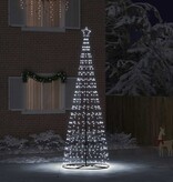 VidaXL LED Kerstboom met 800 LED met grondpennen Koudwit 400 cm IJzer
