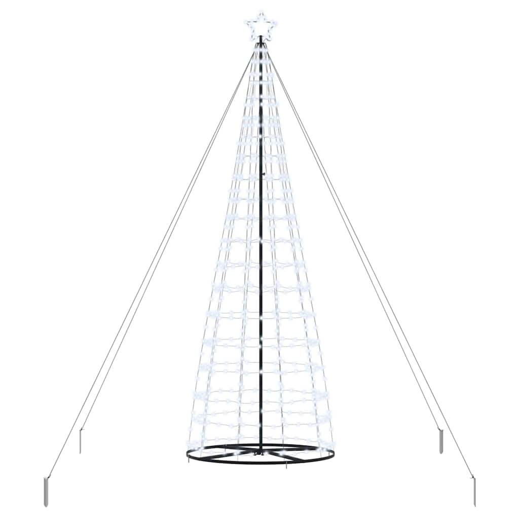 VidaXL LED Kerstboom met 800 LED met grondpennen Koudwit 400 cm IJzer