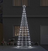 VidaXL LED Kerstboom met 800 LED met grondpennen Koudwit 400 cm IJzer