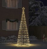 VidaXL LED Kerstboom met 800 LED met grondpennen Warmwit 400 cm IJzer