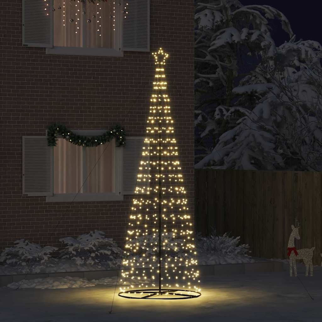 VidaXL LED Kerstboom met 800 LED met grondpennen Warmwit 400 cm IJzer