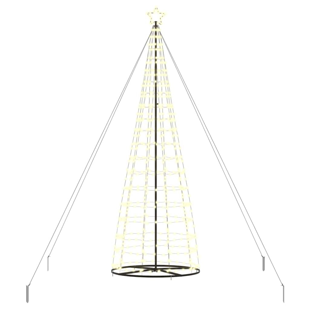 VidaXL LED Kerstboom met 800 LED met grondpennen Warmwit 400 cm IJzer