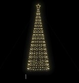 VidaXL LED Kerstboom met 800 LED met grondpennen Warmwit 400 cm IJzer