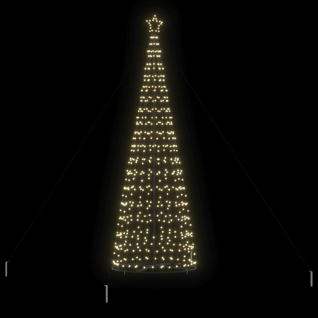 VidaXL LED Kerstboom met 800 LED met grondpennen Warmwit 400 cm IJzer
