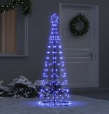 VidaXL LED Kerstboom met 390 LED met grondpennen Blauw 250 cm IJzer