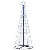 VidaXL LED Kerstboom met 390 LED met grondpennen Blauw 250 cm IJzer