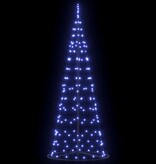 VidaXL LED Kerstboom met 390 LED met grondpennen Blauw 250 cm IJzer