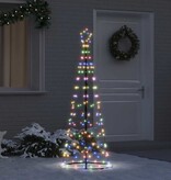 VidaXL LED Kerstboom met 390 LED met standaard Multikleur 250 cm IJzer