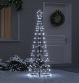 VidaXL LED Kerstboom met 390 LED met grondpennen Koudwit 250 cm IJzer
