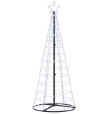 VidaXL LED Kerstboom met 390 LED met grondpennen Koudwit 250 cm IJzer