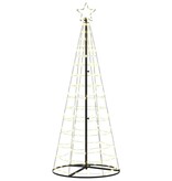 VidaXL LED Kerstboom met 390 LED met grondpennen Warmwit 250 cm IJzer